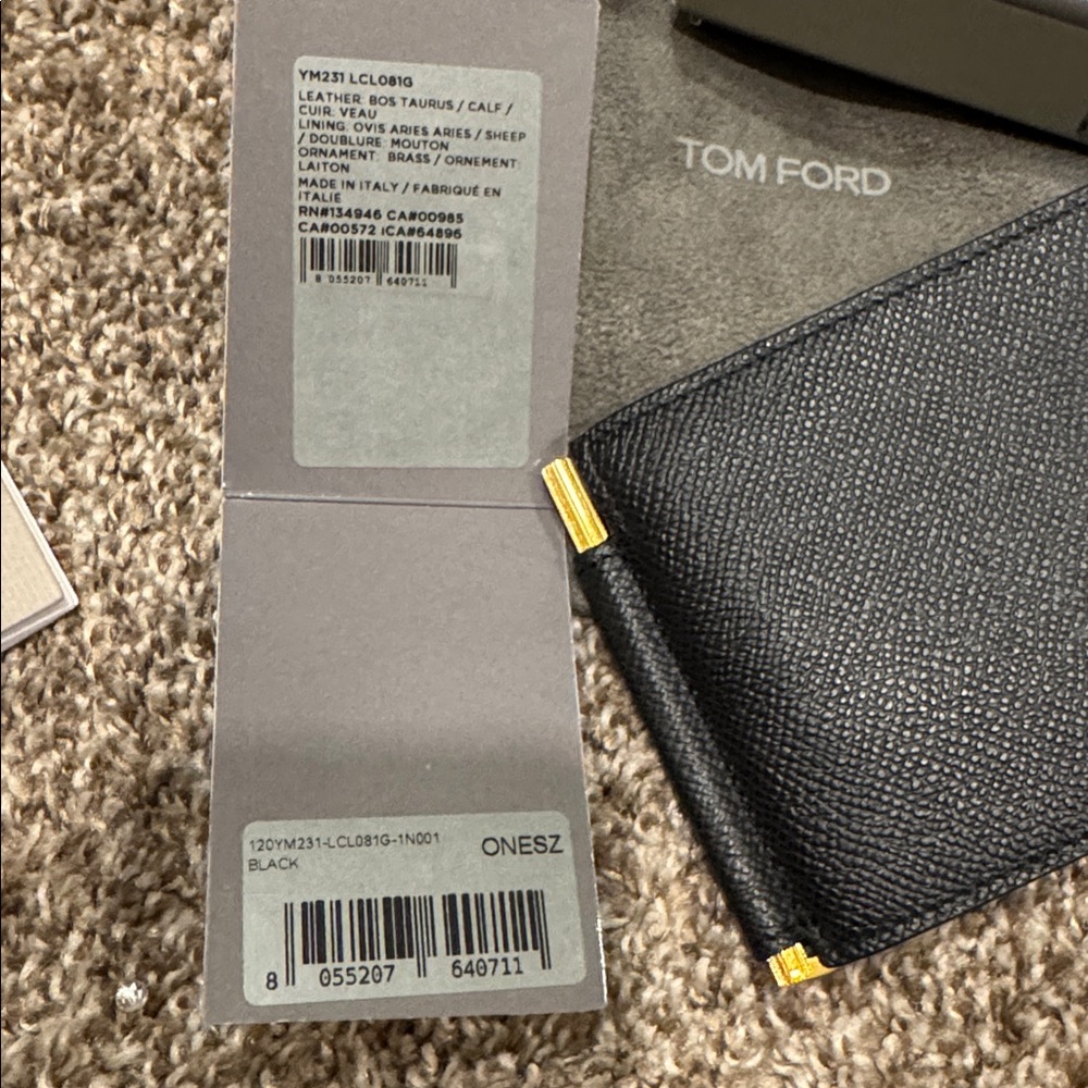 NWT Tom Ford Grain Leather TLine Money Clip Wallet - Picture 4 of 9